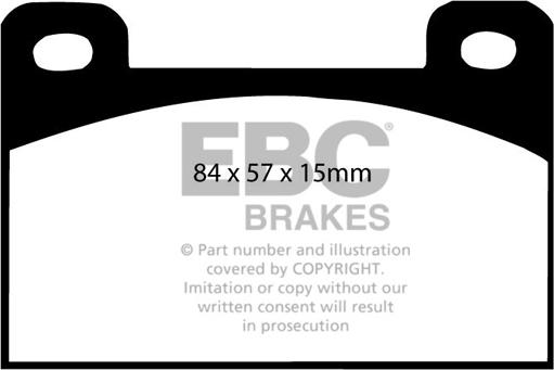 EBC Brakes DP288 - Гальмівні колодки, дискові гальма autocars.com.ua