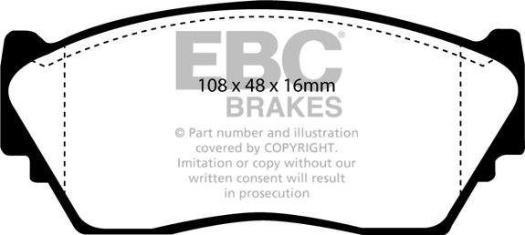 EBC Brakes DP2892 - Гальмівні колодки, дискові гальма autocars.com.ua