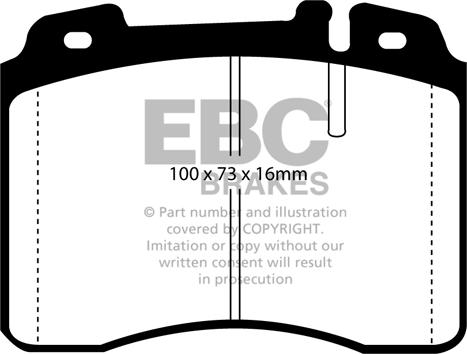 EBC Brakes DP2927/2 - Гальмівні колодки, дискові гальма autocars.com.ua