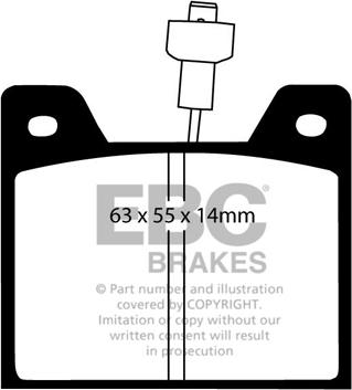 EBC Brakes DP292 - Тормозные колодки, дисковые, комплект avtokuzovplus.com.ua