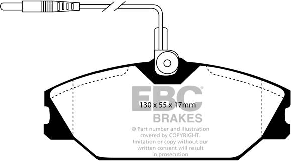 EBC Brakes DP949 - Гальмівні колодки, дискові гальма autocars.com.ua