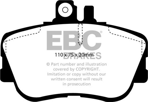 EBC Brakes DP2962 - Тормозные колодки, дисковые, комплект avtokuzovplus.com.ua