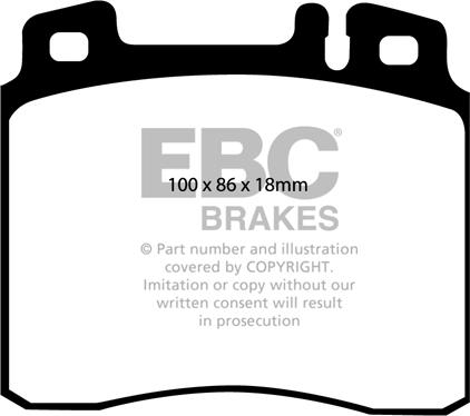 EBC Brakes DP2963 - Гальмівні колодки, дискові гальма autocars.com.ua