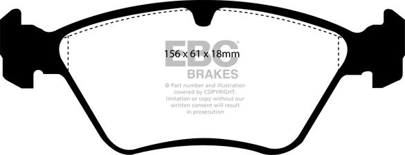 EBC Brakes DP4976R - Гальмівні колодки, дискові гальма autocars.com.ua