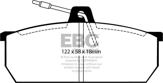 EBC Brakes DP297 - Гальмівні колодки, дискові гальма autocars.com.ua