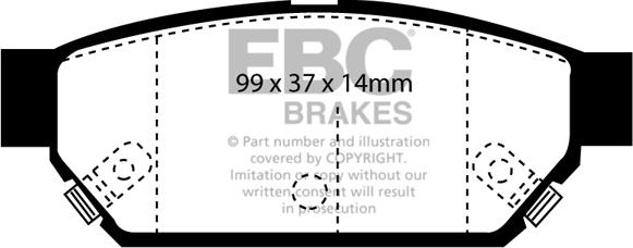 EBC Brakes DP2986 - Тормозные колодки, дисковые, комплект avtokuzovplus.com.ua