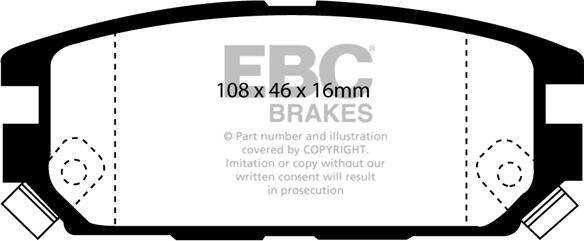 EBC Brakes DP987 - Гальмівні колодки, дискові гальма autocars.com.ua