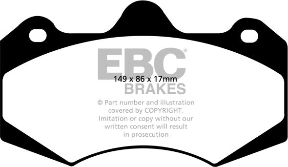 EBC Brakes DP8042RP1 - Комплект високоефективних гальмівних колодок autocars.com.ua