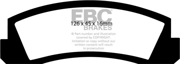 EBC Brakes DP309 - Тормозные колодки, дисковые, комплект avtokuzovplus.com.ua