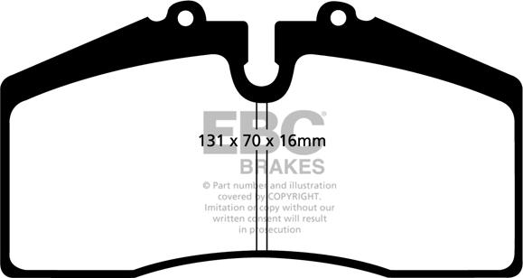 EBC Brakes DP51014NDX - Тормозные колодки, дисковые, комплект avtokuzovplus.com.ua