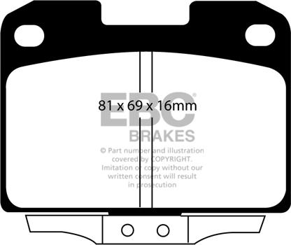 EBC Brakes DP31098C - Гальмівні колодки, дискові гальма autocars.com.ua