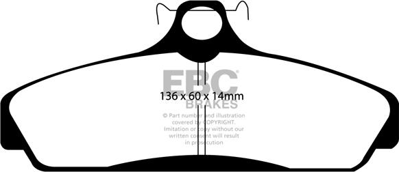 EBC Brakes DP31152C - Гальмівні колодки, дискові гальма autocars.com.ua