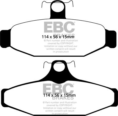 EBC Brakes DP41165R - Гальмівні колодки, дискові гальма autocars.com.ua