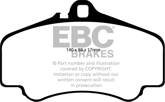 EBC Brakes DP81454RP1 - Комплект високоефективних гальмівних колодок autocars.com.ua
