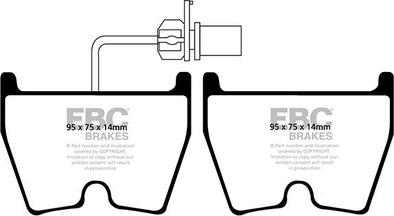 EBC Brakes DP51513/3NDX - Гальмівні колодки, дискові гальма autocars.com.ua