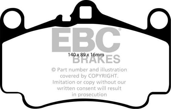 EBC Brakes DP81515RP1 - Комплект високоефективних гальмівних колодок autocars.com.ua
