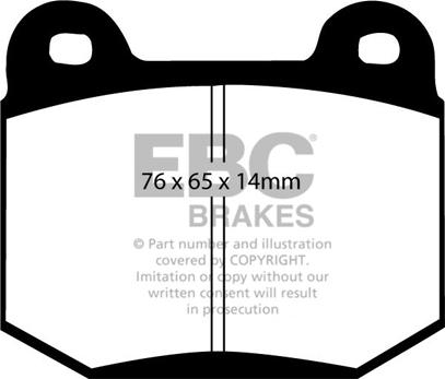 EBC Brakes DP31538C - Гальмівні колодки, дискові гальма autocars.com.ua
