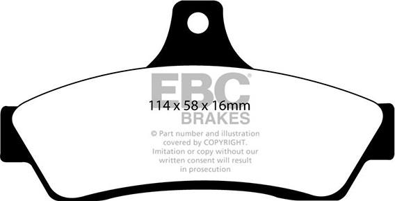 EBC Brakes DP41711R - Гальмівні колодки, дискові гальма autocars.com.ua
