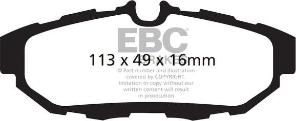 EBC Brakes DP31870C - Тормозные колодки, дисковые, комплект avtokuzovplus.com.ua