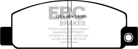 EBC Brakes DP318 - Тормозные колодки, дисковые, комплект avtokuzovplus.com.ua