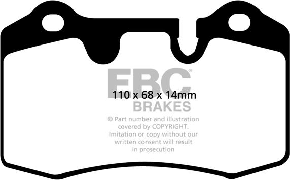EBC Brakes DP41909R - Гальмівні колодки, дискові гальма autocars.com.ua