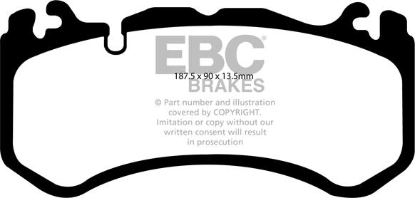 EBC Brakes DP81939RP1 - Комплект високоефективних гальмівних колодок autocars.com.ua