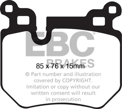 EBC Brakes DP31996C - Тормозные колодки, дисковые, комплект avtokuzovplus.com.ua