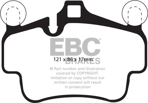EBC Brakes DP82029RP1 - Комплект високоефективних гальмівних колодок autocars.com.ua