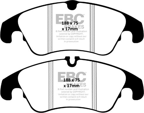 EBC Brakes DP42055R - Гальмівні колодки, дискові гальма autocars.com.ua