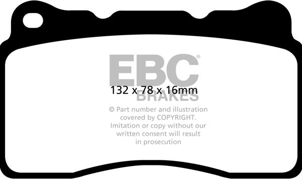 EBC Brakes DP32093C - Гальмівні колодки, дискові гальма autocars.com.ua