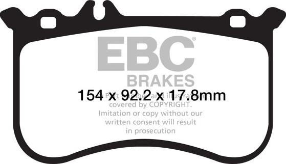 EBC Brakes DP32138C - Гальмівні колодки, дискові гальма autocars.com.ua