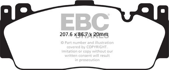 EBC Brakes DP42148R - Гальмівні колодки, дискові гальма autocars.com.ua