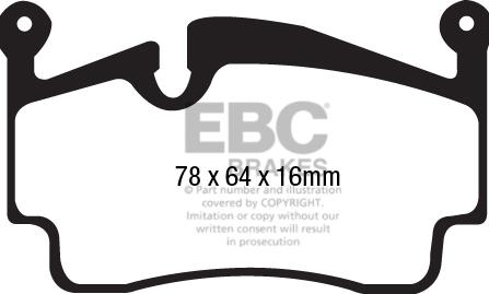 EBC Brakes DP32216C - Гальмівні колодки, дискові гальма autocars.com.ua