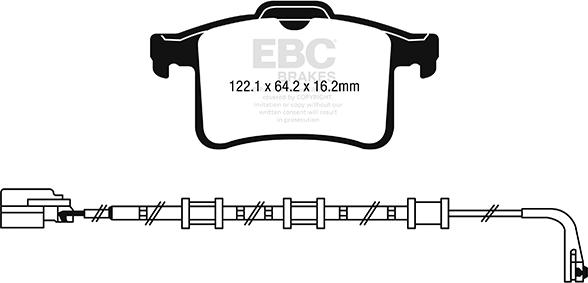 EBC Brakes DP32244C - Гальмівні колодки, дискові гальма autocars.com.ua