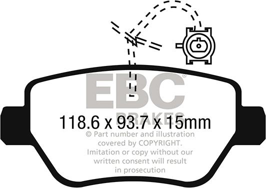 EBC Brakes DP32258C - Гальмівні колодки, дискові гальма autocars.com.ua