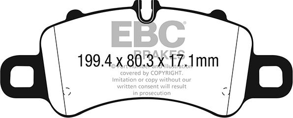 EBC Brakes DP32307C - Гальмівні колодки, дискові гальма autocars.com.ua