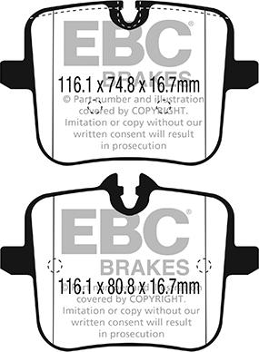 EBC Brakes DP42320R - Тормозные колодки, дисковые, комплект avtokuzovplus.com.ua