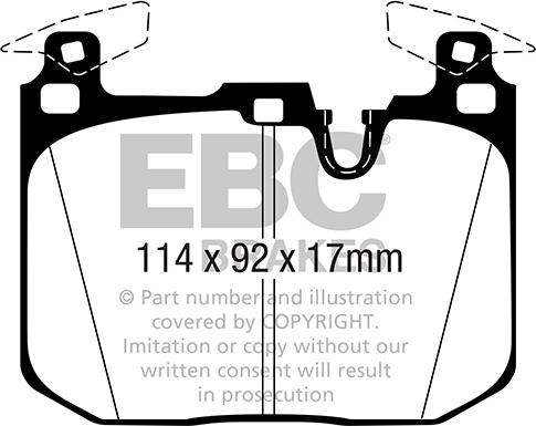 EBC Brakes DP32360C - Гальмівні колодки, дискові гальма autocars.com.ua