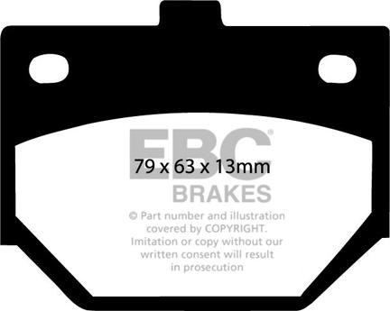 EBC Brakes DP329 - Гальмівні колодки, дискові гальма autocars.com.ua