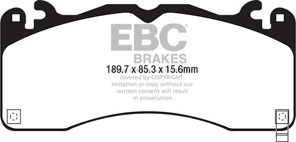 EBC Brakes DP53040NDX - Тормозные колодки, дисковые, комплект avtokuzovplus.com.ua