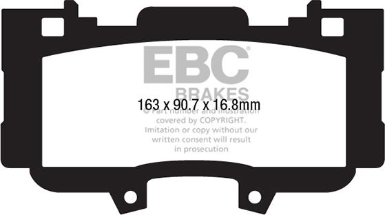 EBC Brakes DP33042C - Тормозные колодки, дисковые, комплект avtokuzovplus.com.ua