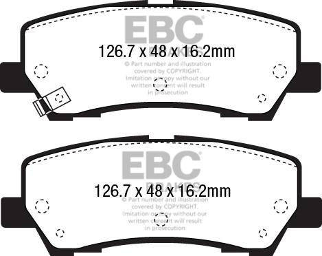 EBC Brakes DP33043C - Тормозные колодки, дисковые, комплект avtokuzovplus.com.ua