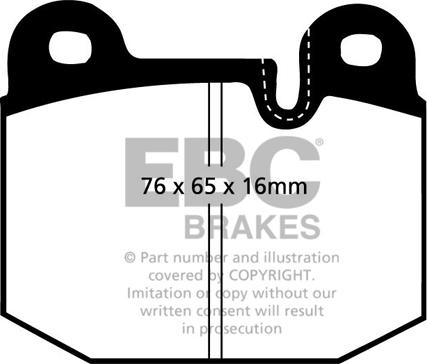 EBC Brakes DP341 - Гальмівні колодки, дискові гальма autocars.com.ua