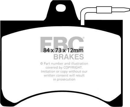 EBC Brakes DP349 - Гальмівні колодки, дискові гальма autocars.com.ua