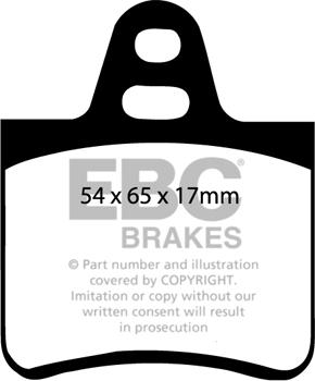 EBC Brakes DP350 - Тормозные колодки, дисковые, комплект avtokuzovplus.com.ua