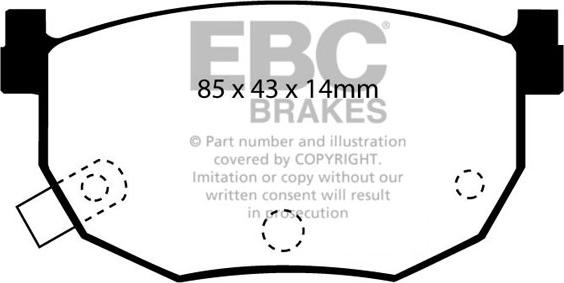 EBC Brakes DP3528C - Гальмівні колодки, дискові гальма autocars.com.ua