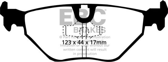 EBC Brakes DP3690C - Тормозные колодки, дисковые, комплект avtokuzovplus.com.ua