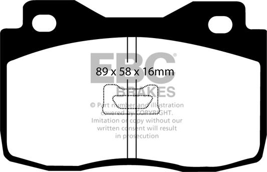 EBC Brakes DP378 - Тормозные колодки, дисковые, комплект avtokuzovplus.com.ua