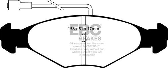 EBC Brakes DP384 - Тормозные колодки, дисковые, комплект avtokuzovplus.com.ua