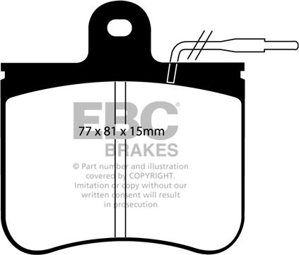 EBC Brakes DP406 - Гальмівні колодки, дискові гальма autocars.com.ua